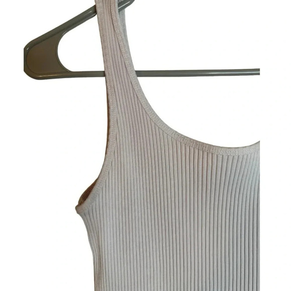 Aritzia Wilfred Free Ribbed Pink Size M Bodycon Tank Midi Dress - Picture 9 of 9